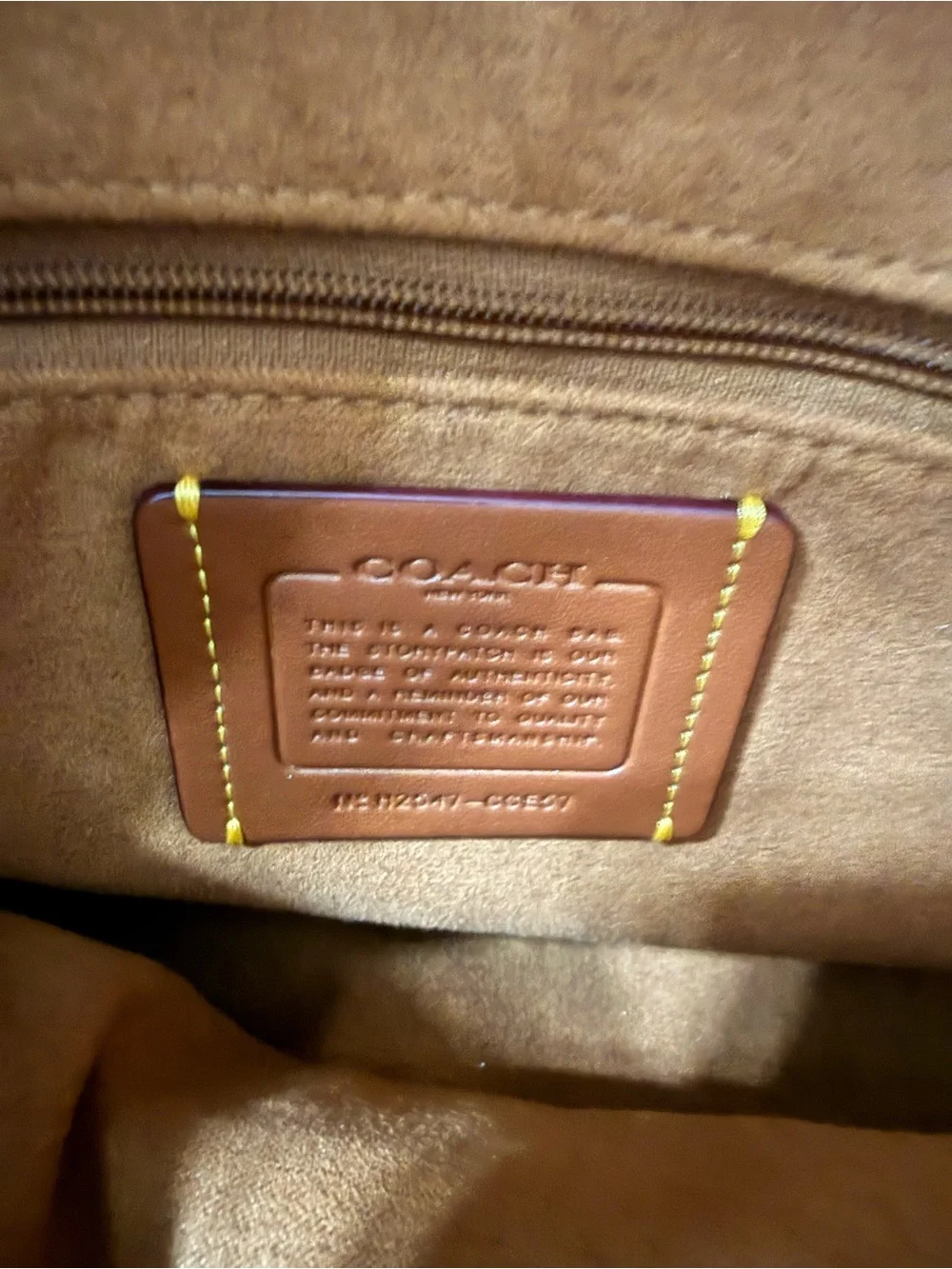 Coach Dark Brown Leather Shoulder Bag with Gold Hardware - Picture 5 of 5